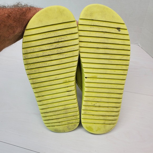 Madden‎ Girl Kingsley Lime Green Double Strap Slide Sandals Size 10M Platform - Picture 13 of 16